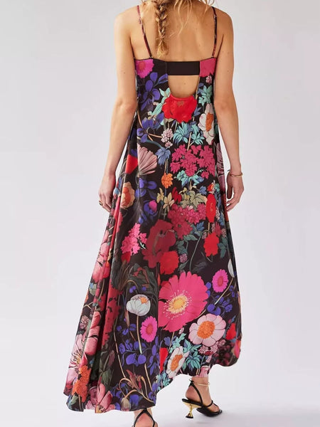 Floral Print Sleeveless Maxi Dress - alternate view 6