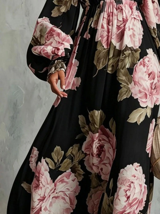 Floral Off Shoulder Maxi Dress - alternate view 6