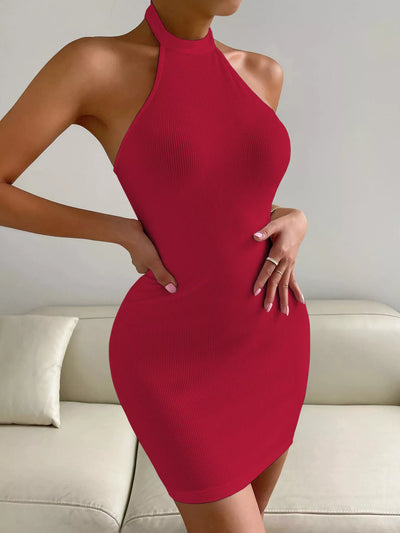 Halter Neck Bodycon Mini Dress - alternate view 8