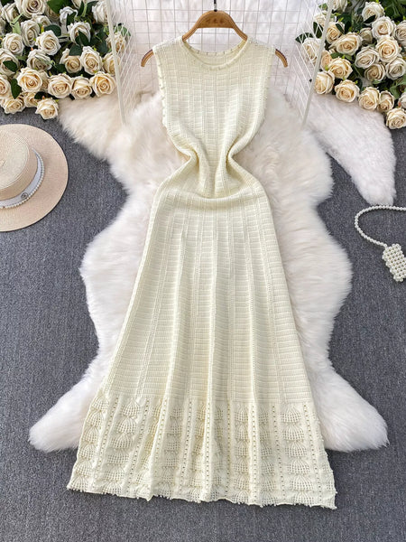 Textured Knit Sleeveless Midi Dress - alternate view 10