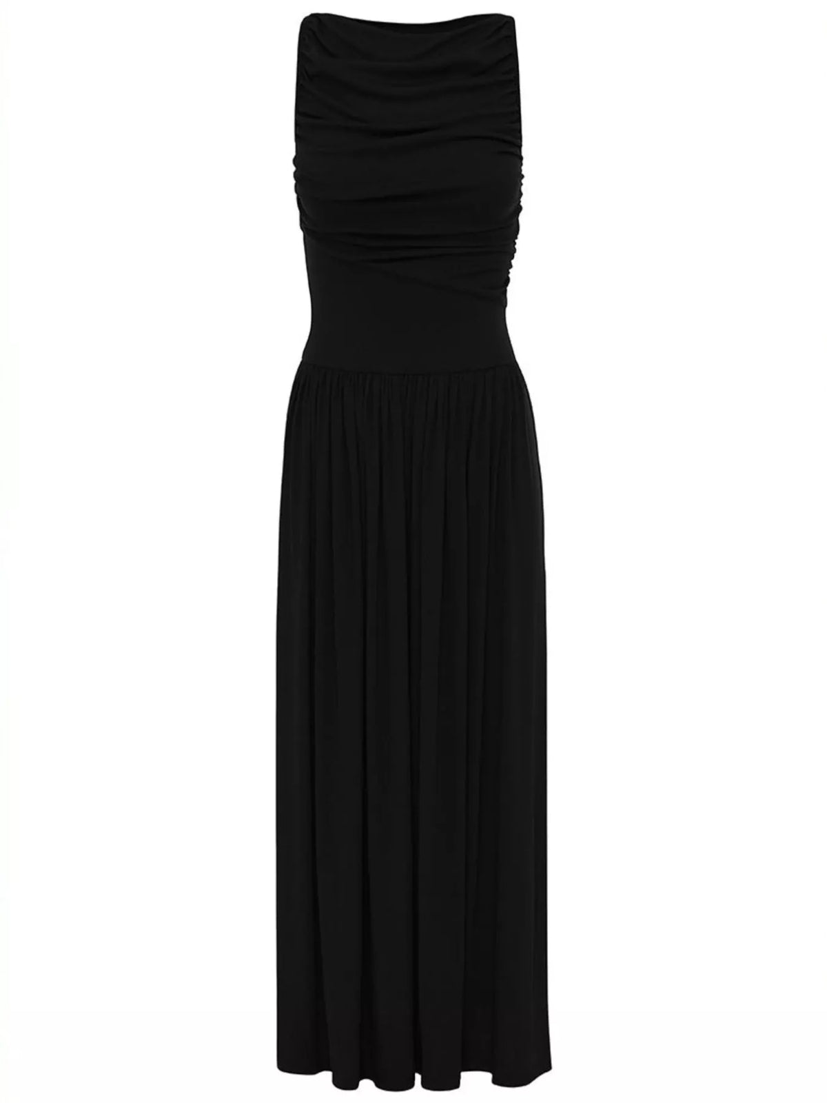 Full Size Ruched Sleeveless Maxi Dress Plus Size - alternate view 5