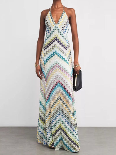 Backless Spaghetti Strap Maxi Dress - alternate view 5
