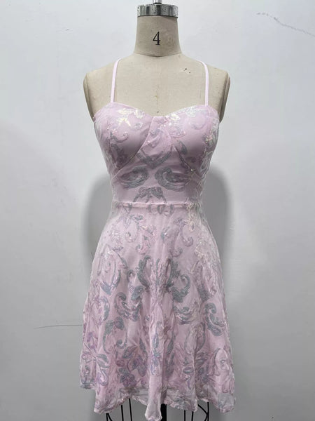 Sequin Embellished Mini Dress - alternate view 24
