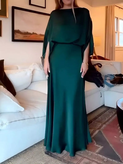 Elegant Batwing Sleeve Maxi Dress - alternate view 5