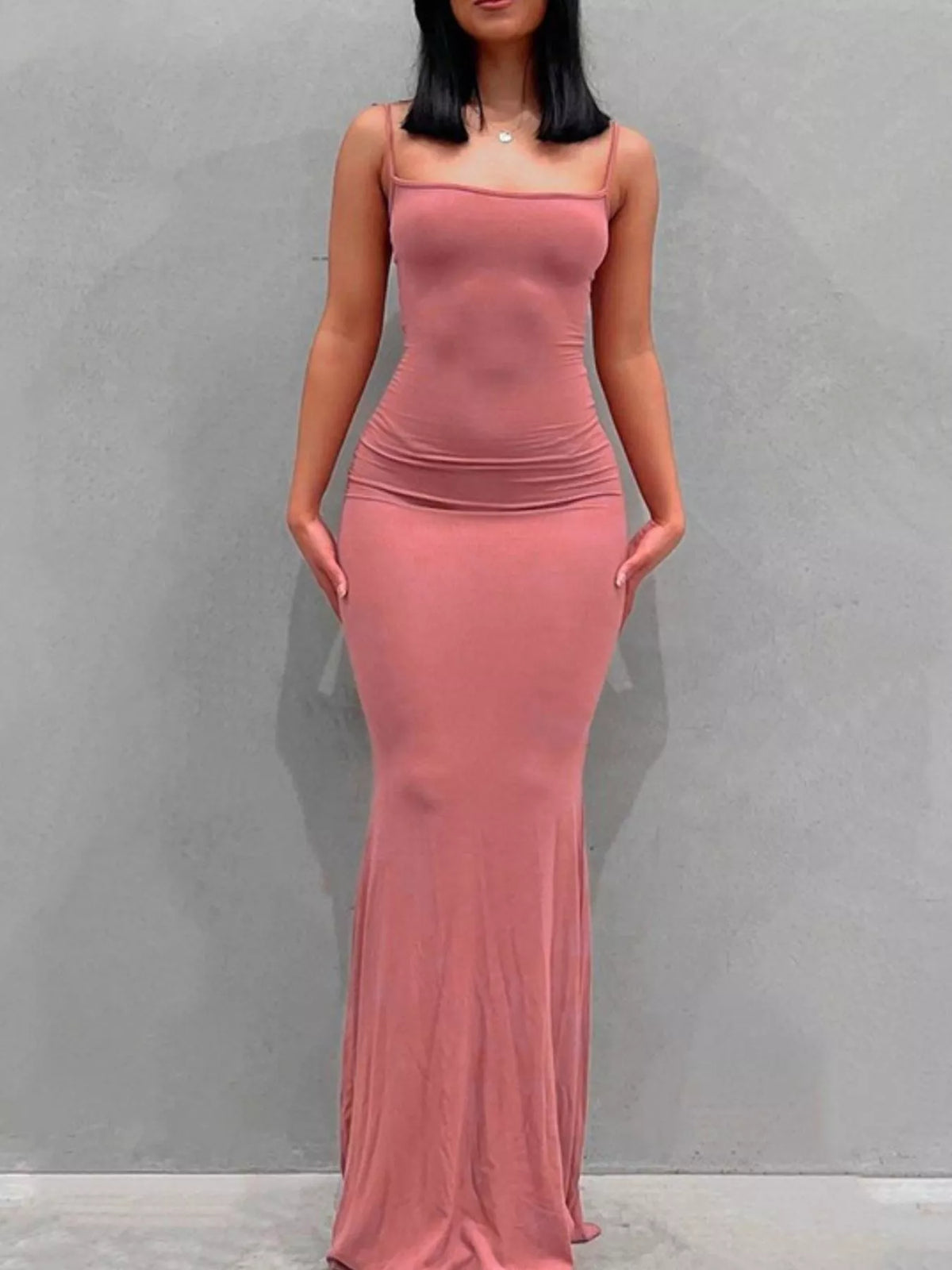 Spaghetti Strap Bodycon Maxi Dress - alternate view 4