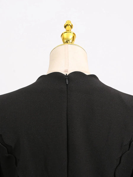 Long Sleeve Bow Front Midi Dress - alternate view 17