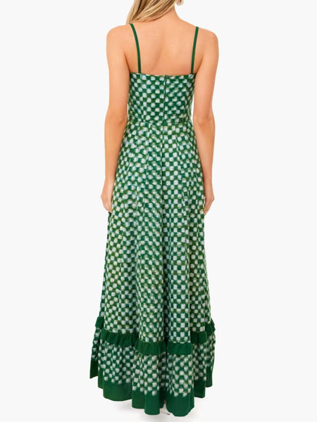 Checkered Spaghetti Strap Maxi Dress - alternate view 2