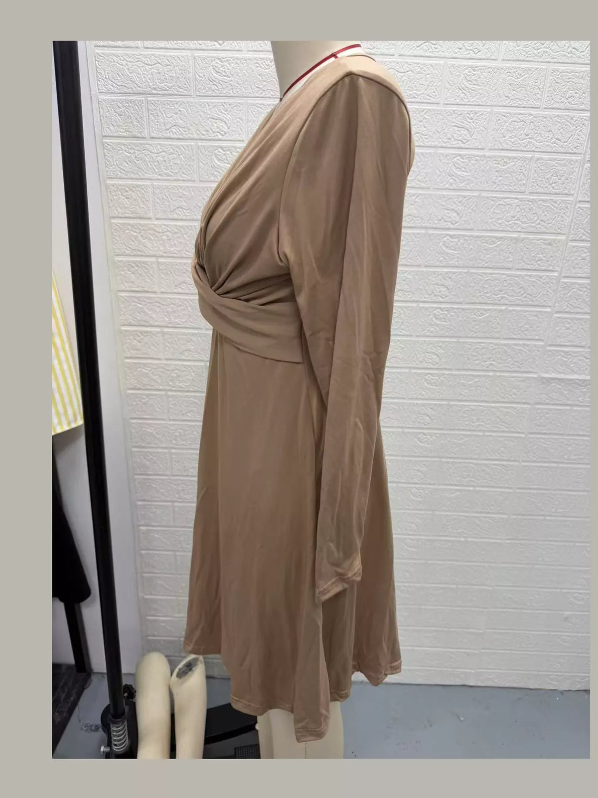 Full Size Ruched Front Midi Dress Plus Size - alternate view 40