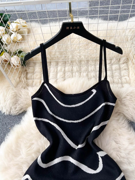 Wave Pattern Knit Midi Dress - alternate view 13
