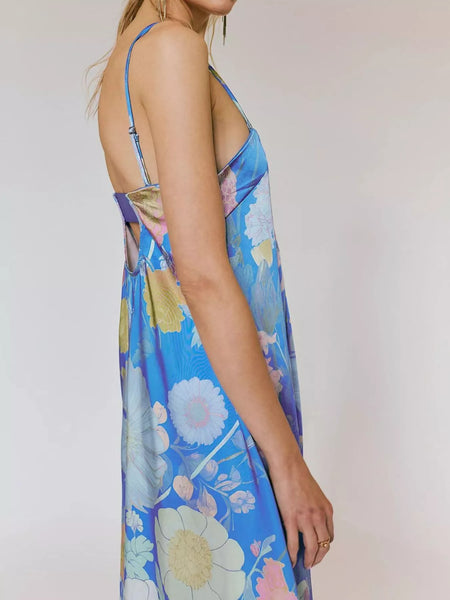 Floral Print Sleeveless Maxi Dress - alternate view 10