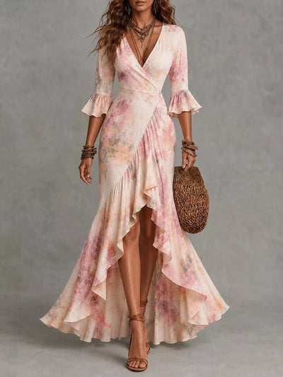 High-Low Ruffled Maxi Dress - alternate view 20