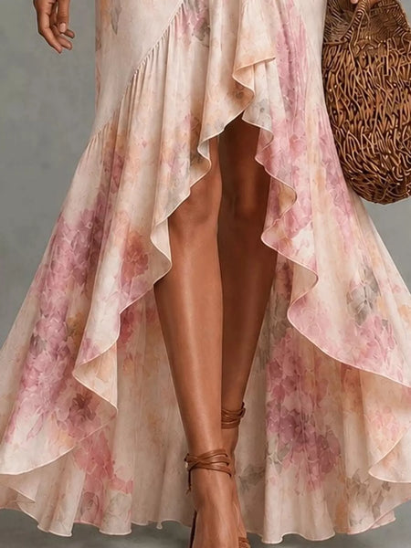 High-Low Ruffled Maxi Dress - alternate view 22