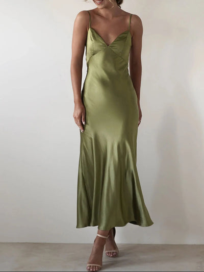 Satin Backless Cami Dress - alternate view 6