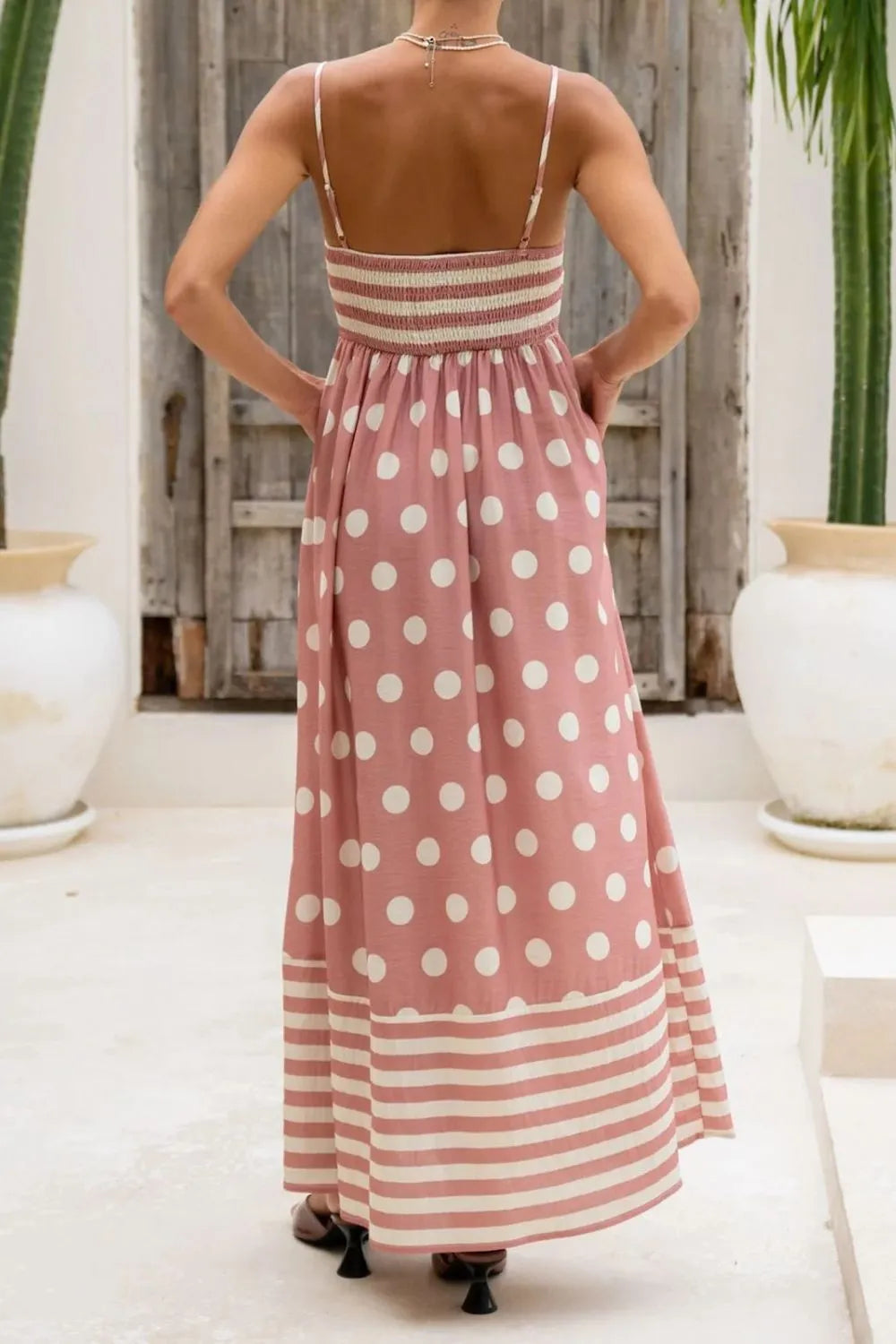 Polka Dot Square Neck Cami Dress - alternate view 13