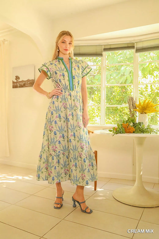 Mix Floral Midi Dress - alternate view 6