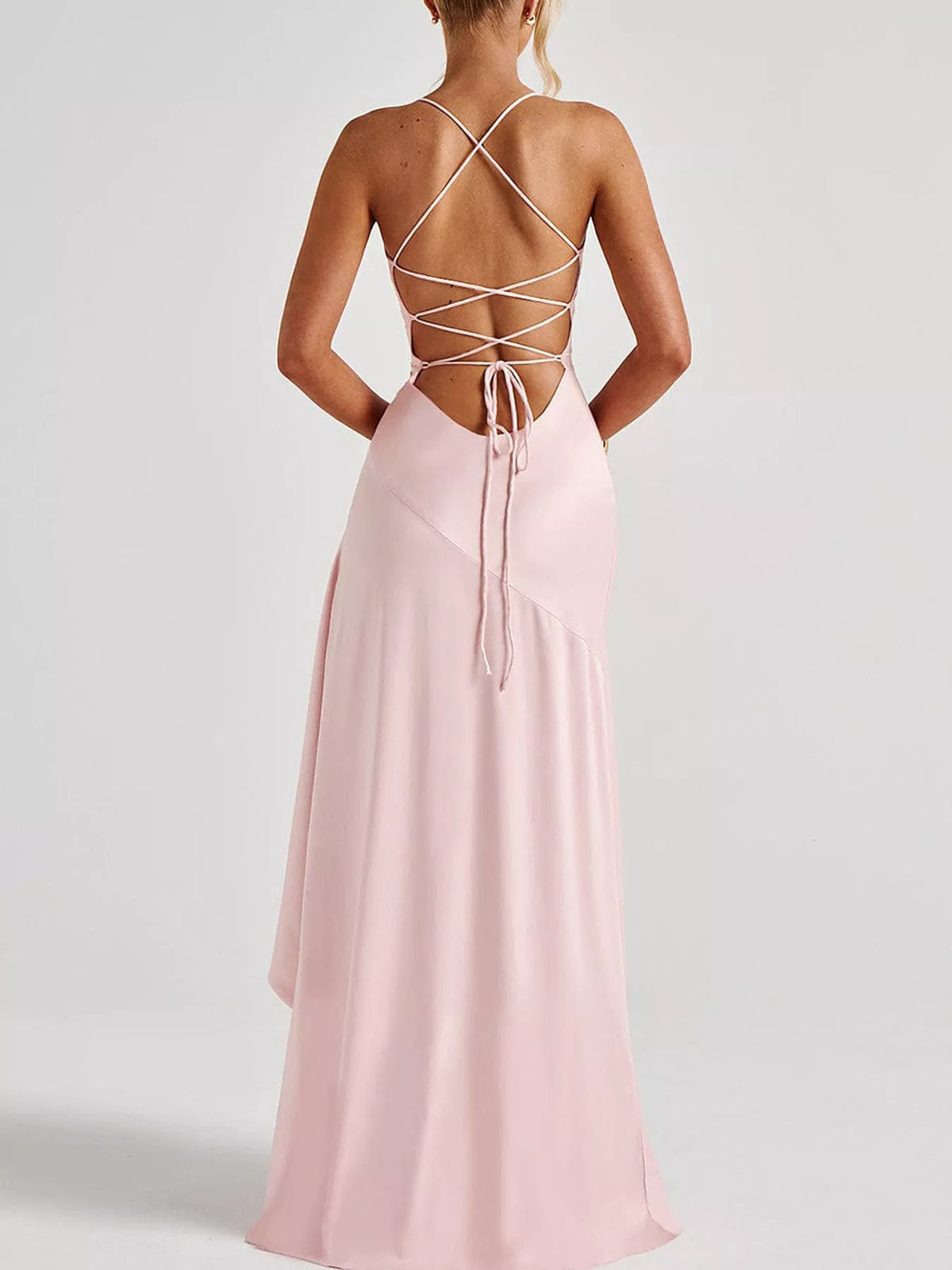 High-Low Ruffle Hem Evening Dress - alternate view 15