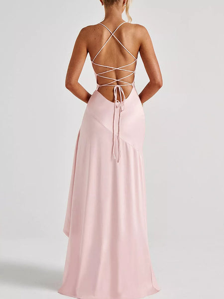 High-Low Ruffle Hem Evening Dress - alternate view 15