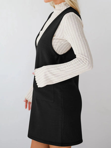 Sleeveless Knit Dress with Pockets - alternate view 3