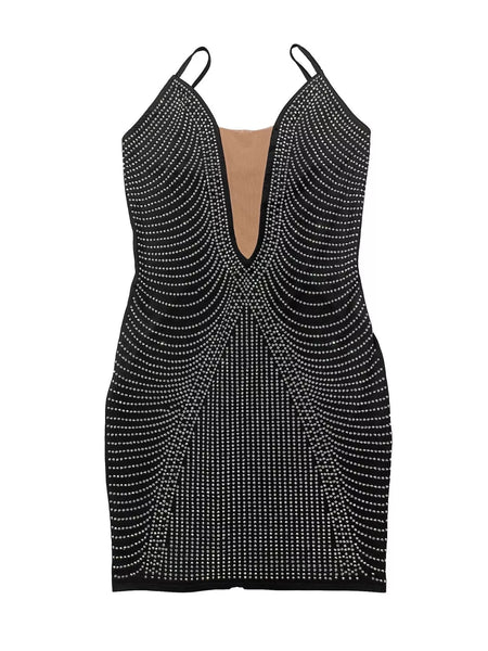 Rhinestone Spaghetti Strap Mini Dress - alternate view 6
