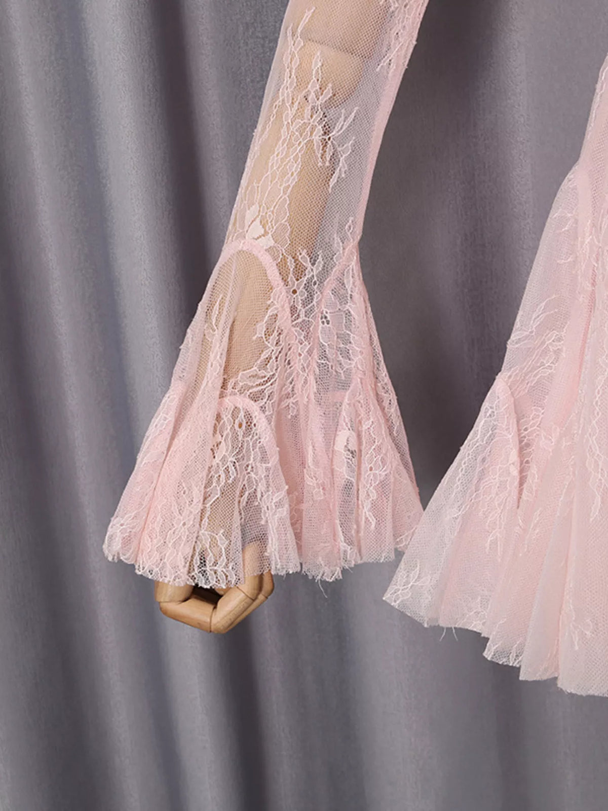 Lace Flare Sleeve Mini Dress - alternate view 10