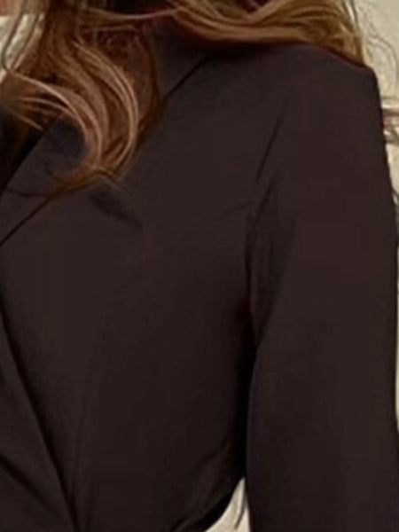 Blazer Style Pleated Midi Dress - alternate view 14