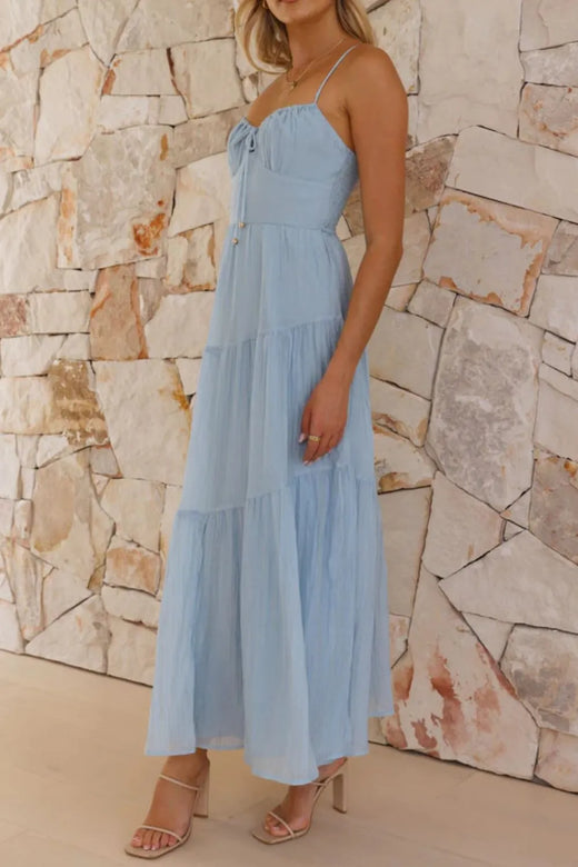 Smocked Back Midi Cami Dress - alternate view 6
