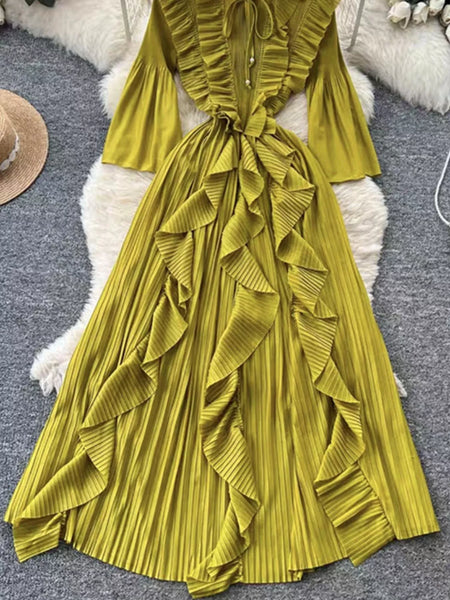 Ruffled A-Line Midi Dress - alternate view 6