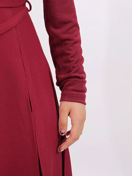 Slit Spaghetti Strap Long Sleeve Dress - alternate view 10