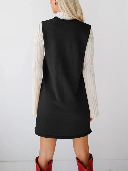 Sleeveless Knit Dress with Pockets - alternate view 4