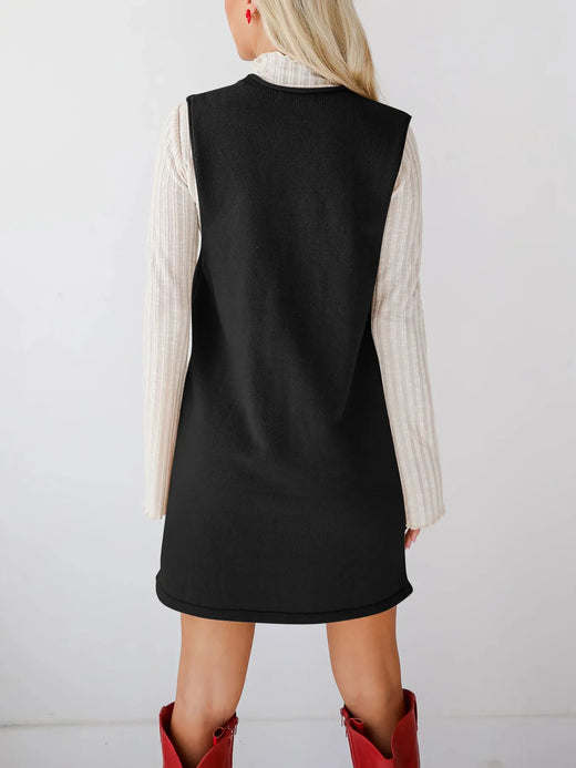 Sleeveless Knit Dress with Pockets - alternate view 4