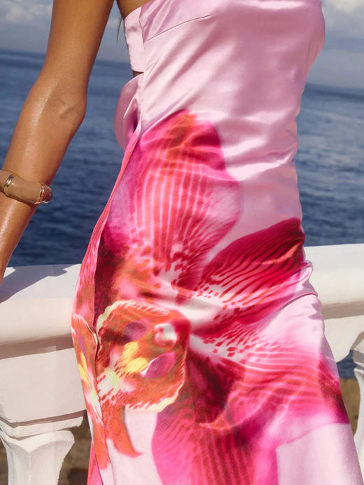 Printed Tube Maxi Dress - alternate view 2