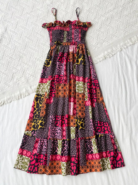 Smocked Leopard Cami Dress - alternate view 5