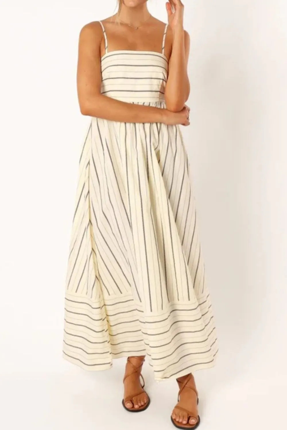 Striped Square Neck Cami Dress - alternate view 16