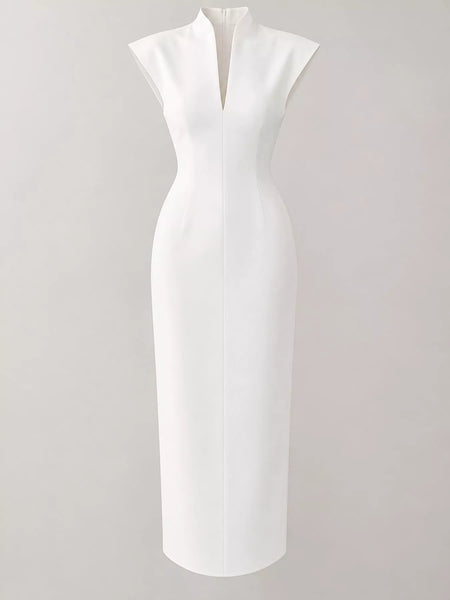 Slit Sleeveless Bodycon Midi Dress - alternate view 4