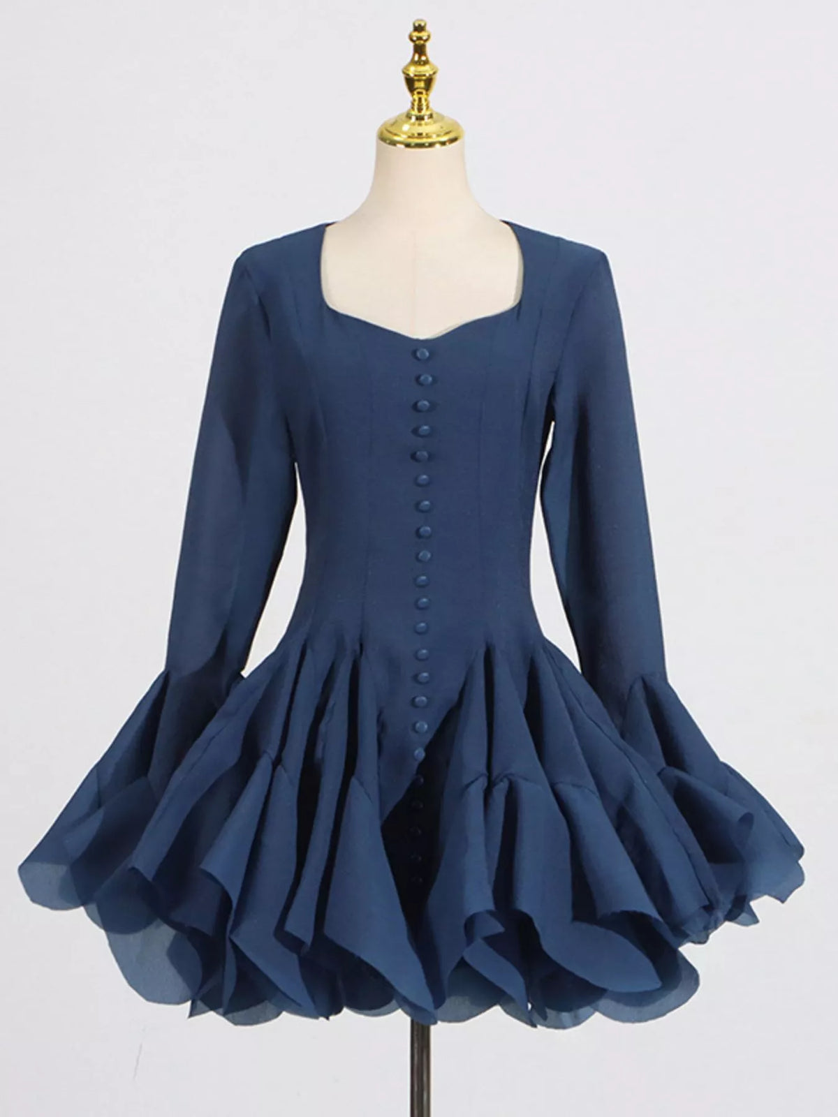 Ruffled Flare Sleeve Mini Dress - alternate view 2