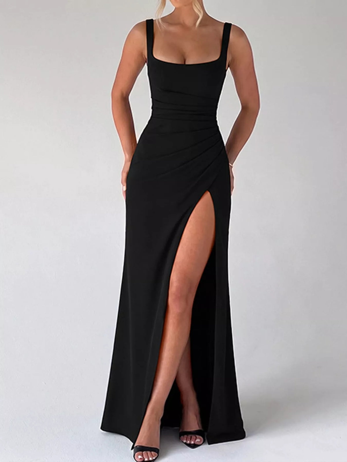 Sleeveless High-Slit Evening Maxi Dress - alternate view 2