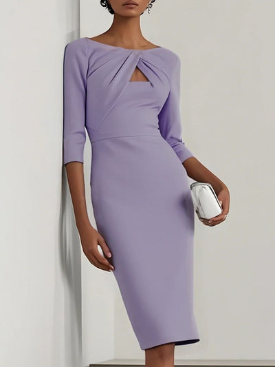 Twist-Front Cutout Midi Dress - alternate view 6