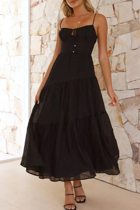 Ruched Smocked Back Cami Dress - alternate view 8