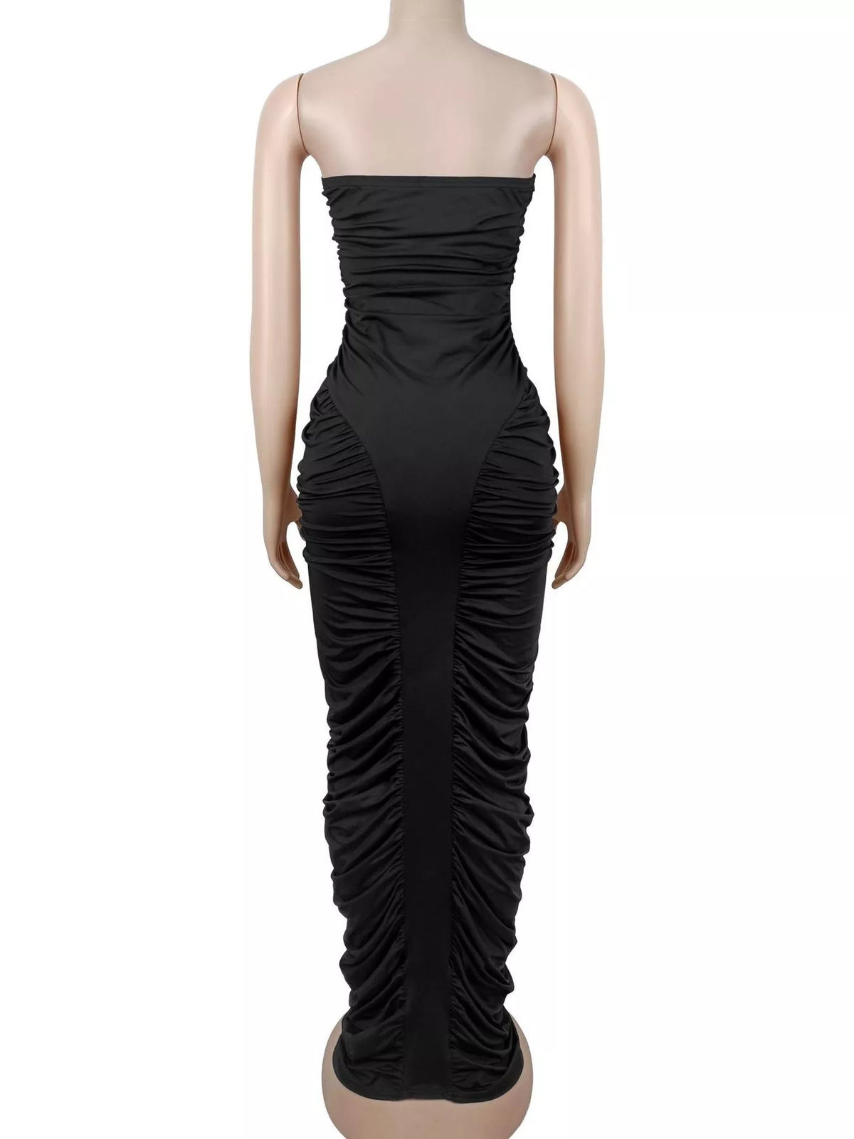 Strapless Ruched Bodycon Maxi Dress - alternate view 5