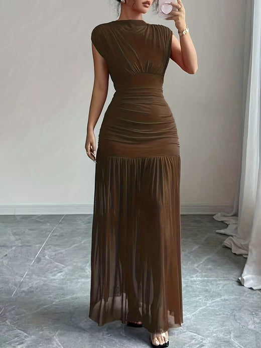 Ruched Bodycon Maxi Dress - alternate view 4