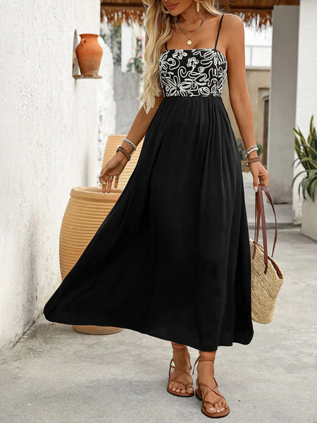 Smocked Midi Cami Dress with Pockets - alternate view 3