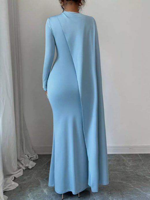 Ruched Long Sleeve Maxi Dress - alternate view 4