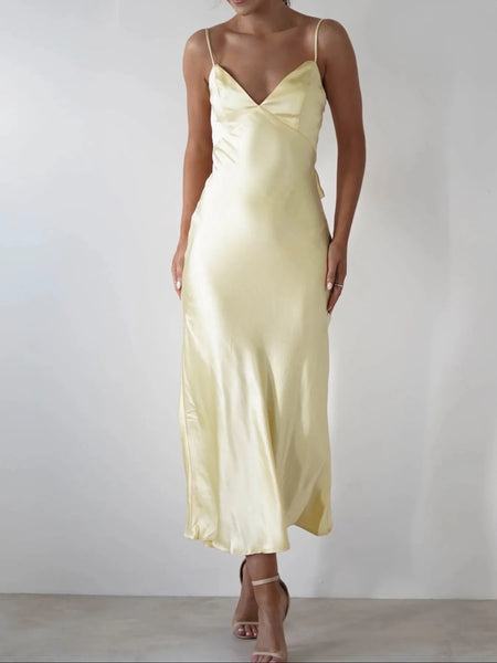 Satin Backless Cami Dress - alternate view 10