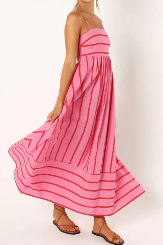 Striped Square Neck Cami Dress - alternate view 4