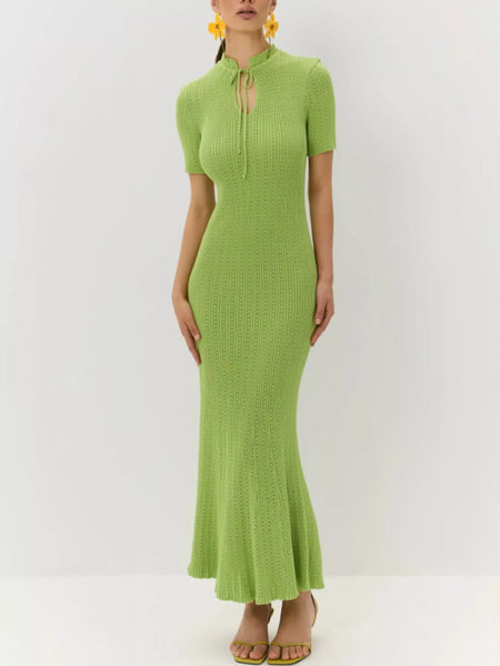 Short Sleeve Knitted Mermaid Dress