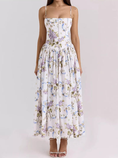Floral Spaghetti Straps Midi Dress - alternate view 27