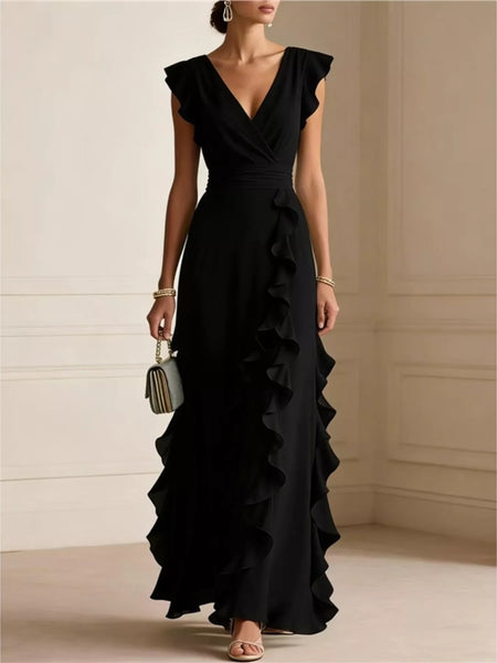 Ruffled Surplice Maxi Dress - alternate view 9
