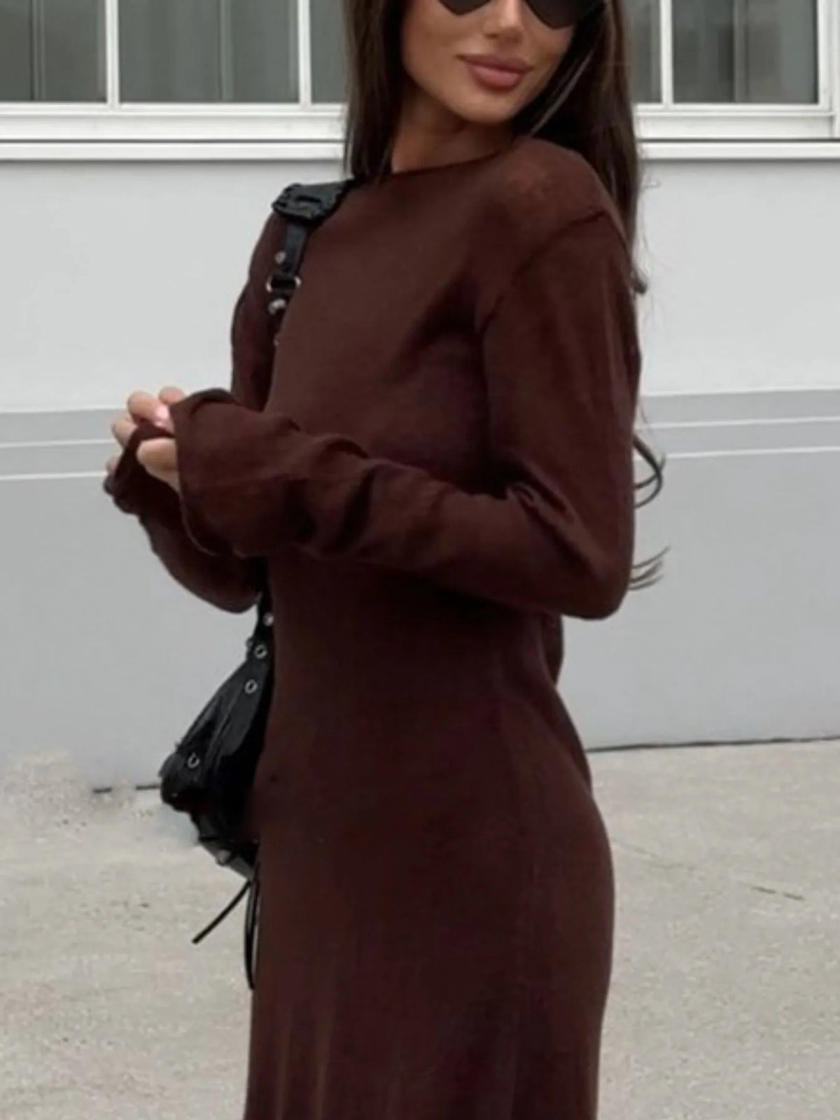 Ribbed Knit Cami Dress and Cover Up Sweater Set - alternate view 20