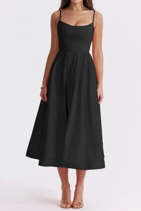 Floral Print Spaghetti Strap Midi Dress - alternate view 13