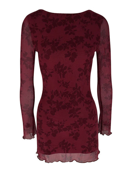 Long Sleeve Bodycon Mini Dress - alternate view 8